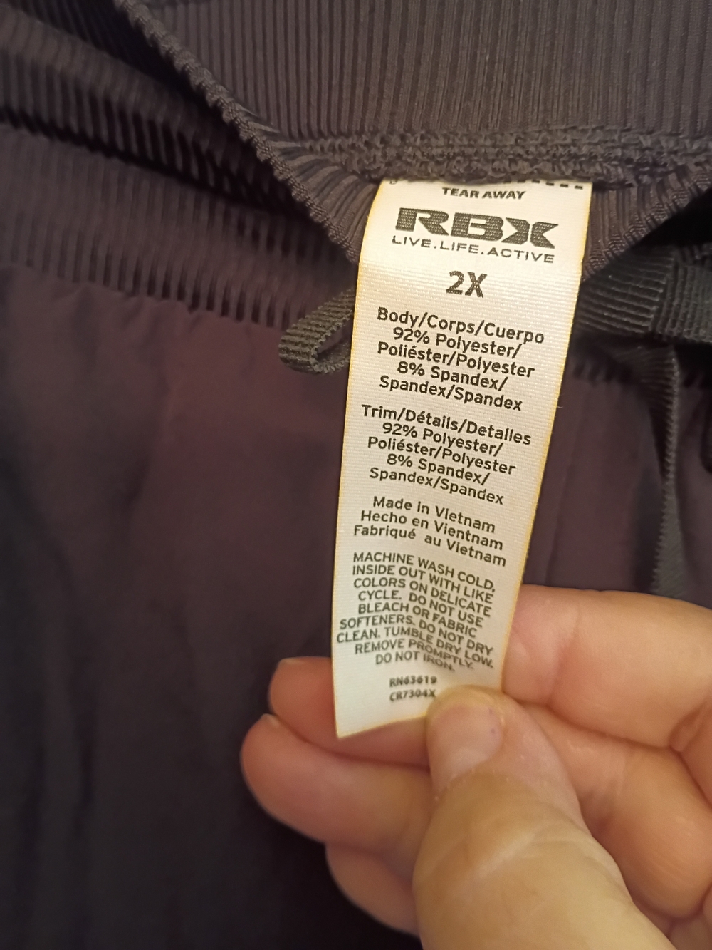 RBX Plus Size Women's 2X Black Active Bottoms NWT